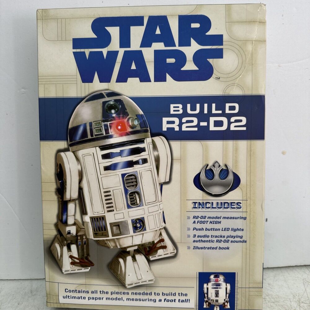Star Wars Build R2-D2 Paper Craft Model Kit Authentic Sound Module LED Lite 12" - Picture 3 of 9